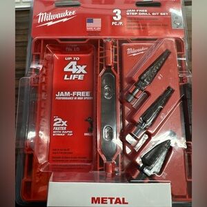 Milwaukee 3 pc Step Drill Bit NEW 48-89-9221